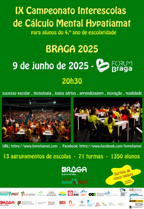 Evento - VIII Campeonato Interescolas Hypatiamat do Concelho de Braga